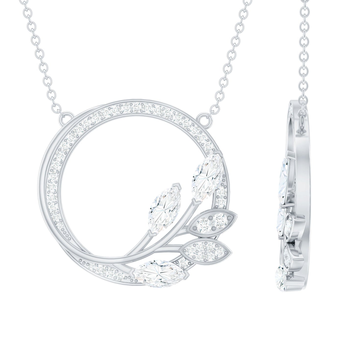 Nature Inspired Lab Grown Diamond Eternity Necklace