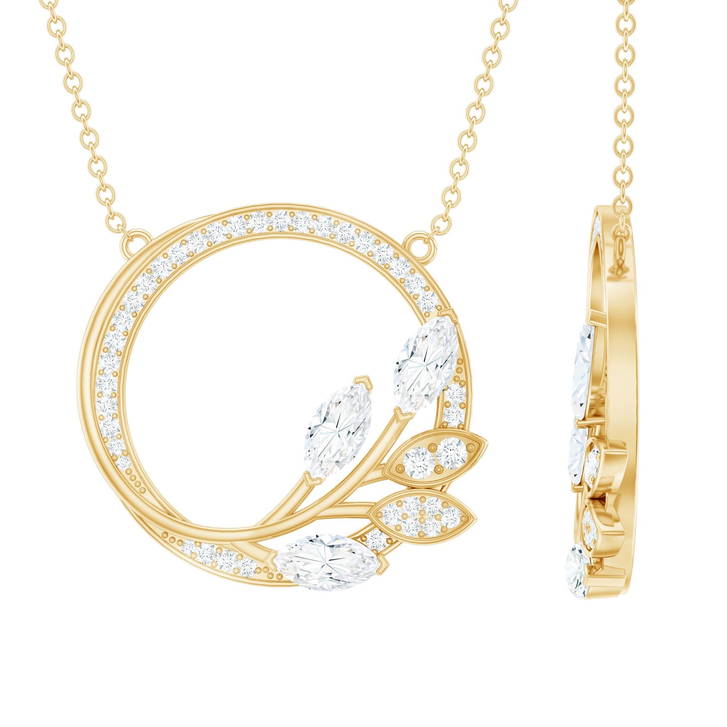 Nature Inspired Lab Grown Diamond Eternity Necklace