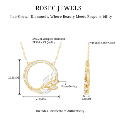 Nature Inspired Lab Grown Diamond Eternity Necklace