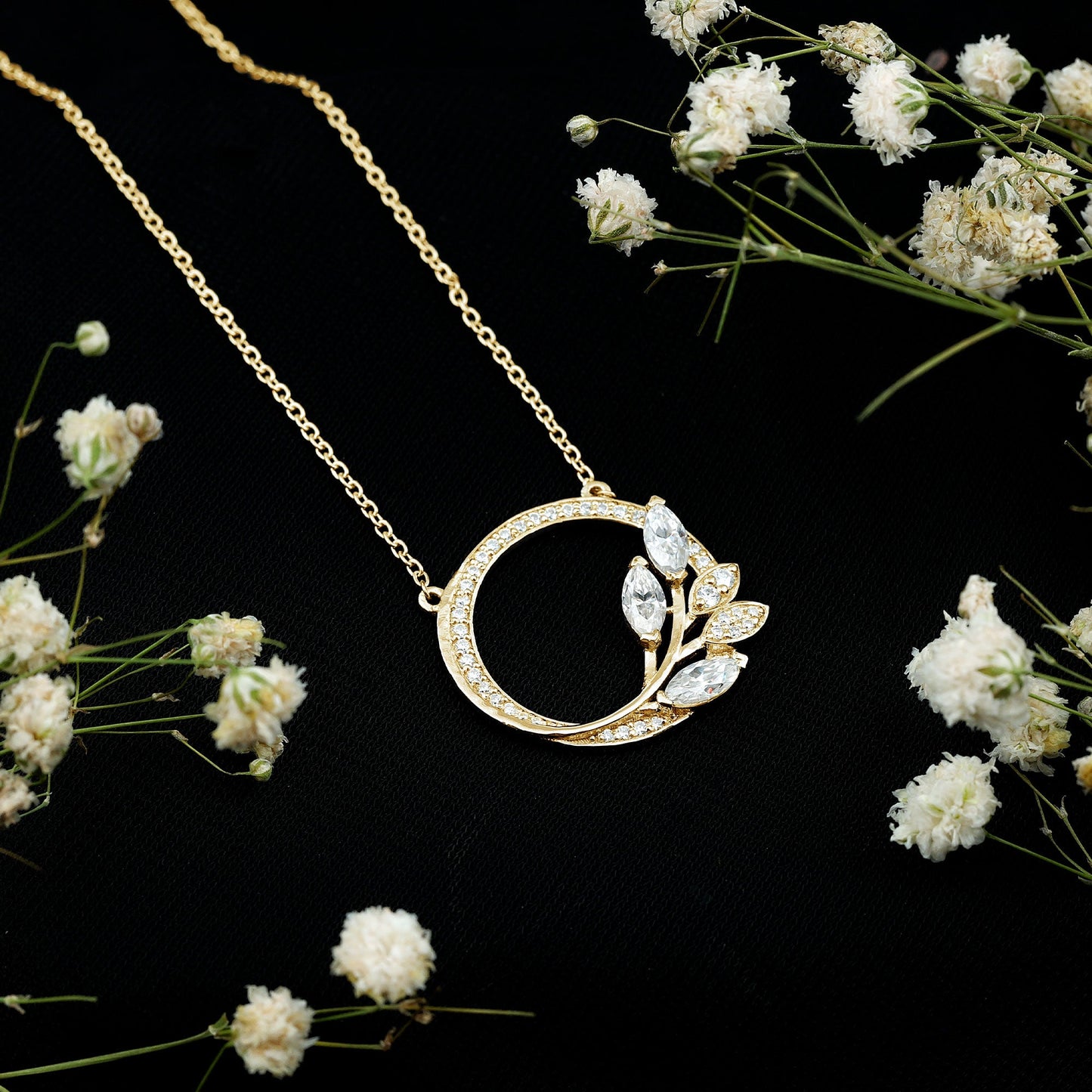 Nature Inspired Lab Grown Diamond Eternity Necklace