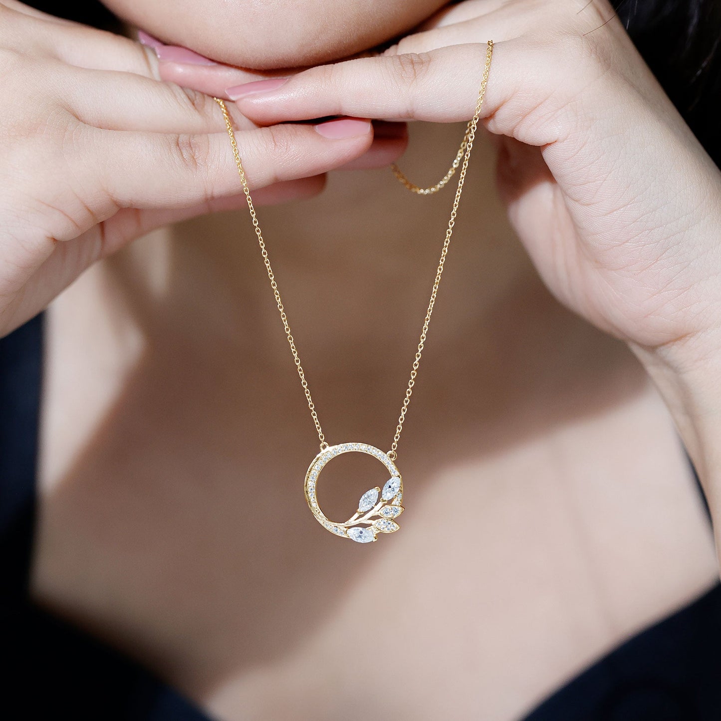 Nature Inspired Lab Grown Diamond Eternity Necklace