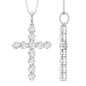 Lab Grown Diamond Catholic Cross Necklace for Women