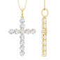 Lab Grown Diamond Catholic Cross Necklace for Women
