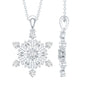 Lab Grown Diamond Snowflake Winter Necklace for Her