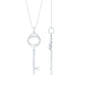 Heart Key Pendant Necklace with Lab Grown Diamond