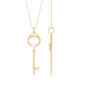 Heart Key Pendant Necklace with Lab Grown Diamond