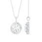 Certified 2 Ct Moissanite Swirl Necklace with Silver Chain