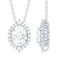 Certified 6X8 MM Oval Moissanite Cocktail Pendant Necklace