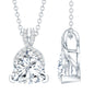 Trilliant Cut 1.6 CT Moissanite Designer Necklace with Silver Chain