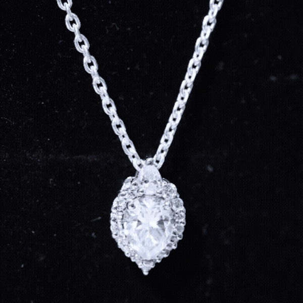Certified 1.3 Carat Moissanite Teardrop Necklace for Wedding