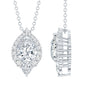 Certified 1.3 Carat Moissanite Teardrop Necklace for Wedding