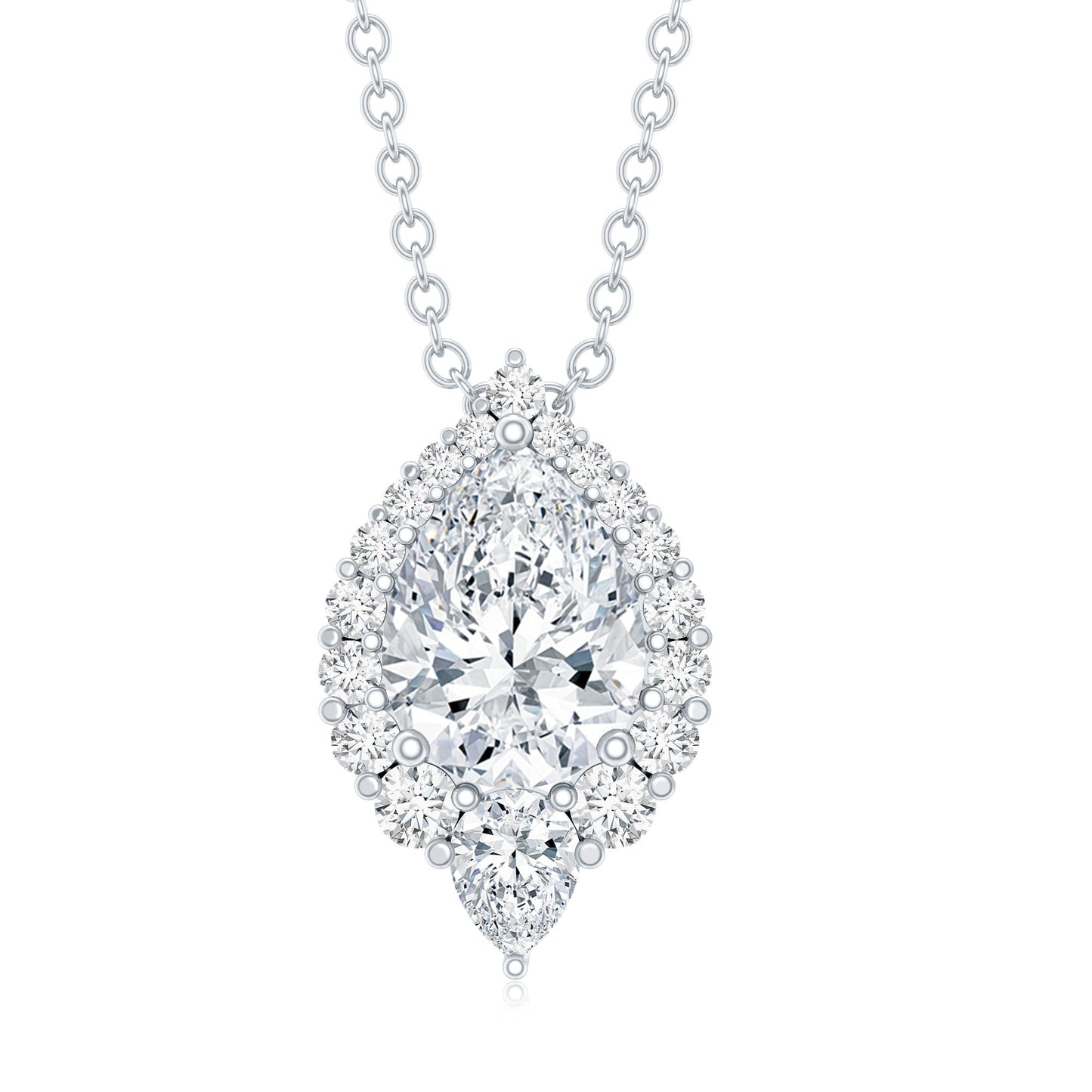 Certified 1.3 Carat Moissanite Teardrop Necklace for Wedding