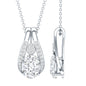Certified 2 Carat Oval Moissanite Teardrop Pendant for Wedding