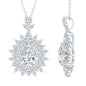 Moissanite Designer Pendant Necklace With Silver Chain