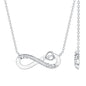 Minimalist Moissanite Infinity Heart Necklace in 14K Gold Plated Silver