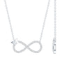 Certified Pave Set Moissanite Infinity Necklace with Butterfly