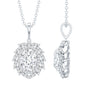 1.29 Carat Oval Shaped Moissanite Wedding Necklace With Silver Chain