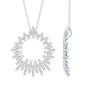 Womens Moissanite Designer Cocktail Necklace With Silver Chain