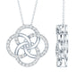 Sterling Silver Moissanite Interlocking Circle Necklace for Women