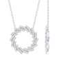 Certified Moissanite Eternity Necklace in Sterling Silver
