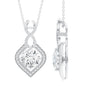 2.62 Carat Moissanite Wedding Necklace for Bride with Silver Chain