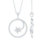 Certified Moissanite Shooting Star Necklace with Silver Chain