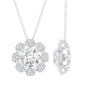 2 Carat Brilliant Cut Moissanite Bridal Necklace With Silver Chain