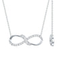 Moissanite Infinity Necklace with Silver Chain