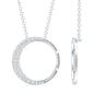 Moissanite Circle of Life Necklace with Silver Chain