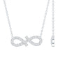 Moissanite Infinity Stackable Necklace in 14K Gold Plated Silver