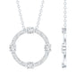 Sterling Silver Moissanite Eternity Necklace With Chain
