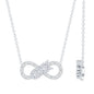 Certified Sterling Silver Moissanite Infinity Necklace