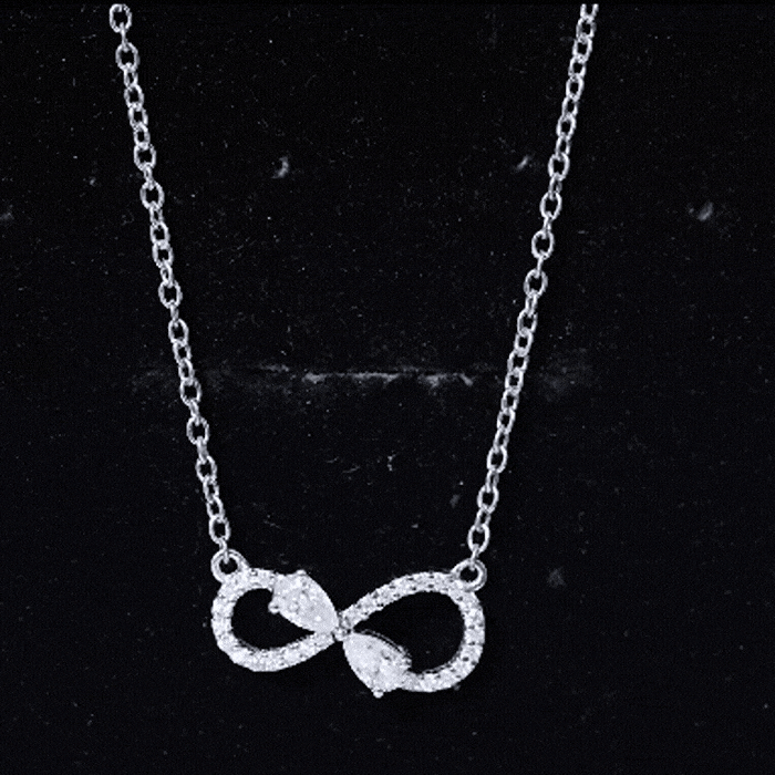 Certified Moissanite Forever Symbol Necklace for Women