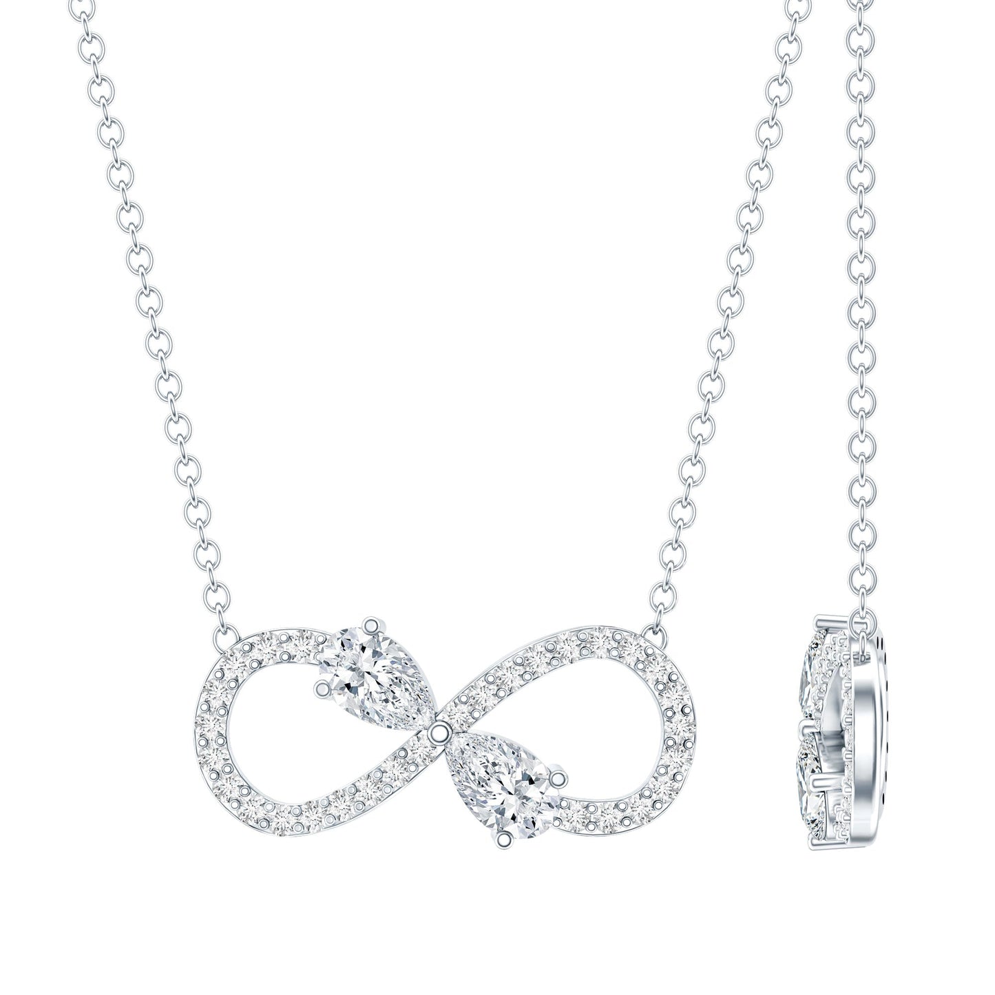 Certified Moissanite Forever Symbol Necklace for Women