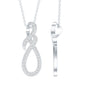 Certified Moissanite Infinity Pendant Necklace with Silver Chain