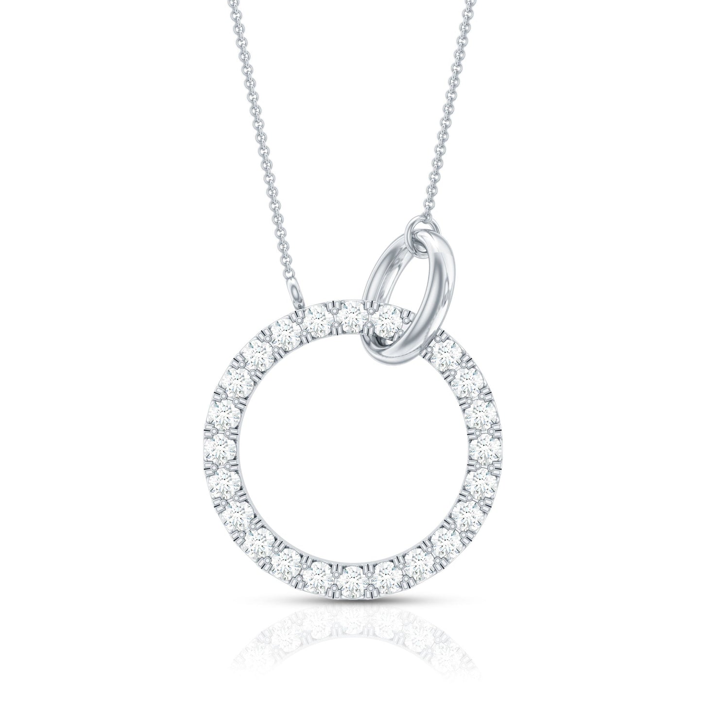 Natural Diamond Eternity Necklace for Women