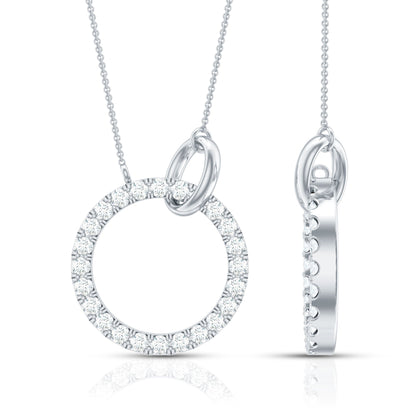 Natural Diamond Eternity Necklace for Women