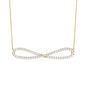 Diamond Sideway Infinity Pendant Necklace