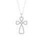Certified Moissanite Heart Cross Pendant Necklace