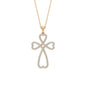 Certified Moissanite Heart Cross Pendant Necklace