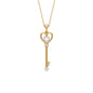 Vintage Style Diamond Key Necklace For Women