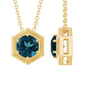 1.3 Carat Round London Blue Topaz Solitaire Pendant