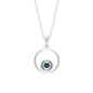Real London Blue Topaz Open Circle Necklace with Certificate