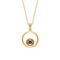 Real London Blue Topaz Open Circle Necklace with Certificate