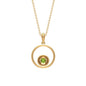 Real Peridot Open Circle Pendant Necklace