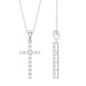 Natural Diamond Cross Pendant Necklace for Women