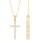 Natural Diamond Cross Pendant Necklace for Women