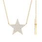 Diamond Star Pendant Necklace in Pave Setting