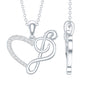 Diamond Heart and Music Note Necklace