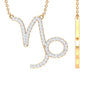 Pave Set Lab Grown Diamond Capricorn Zodiac Necklace